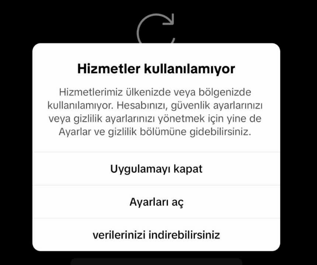 TikTok açılmıyor hatası çözümü