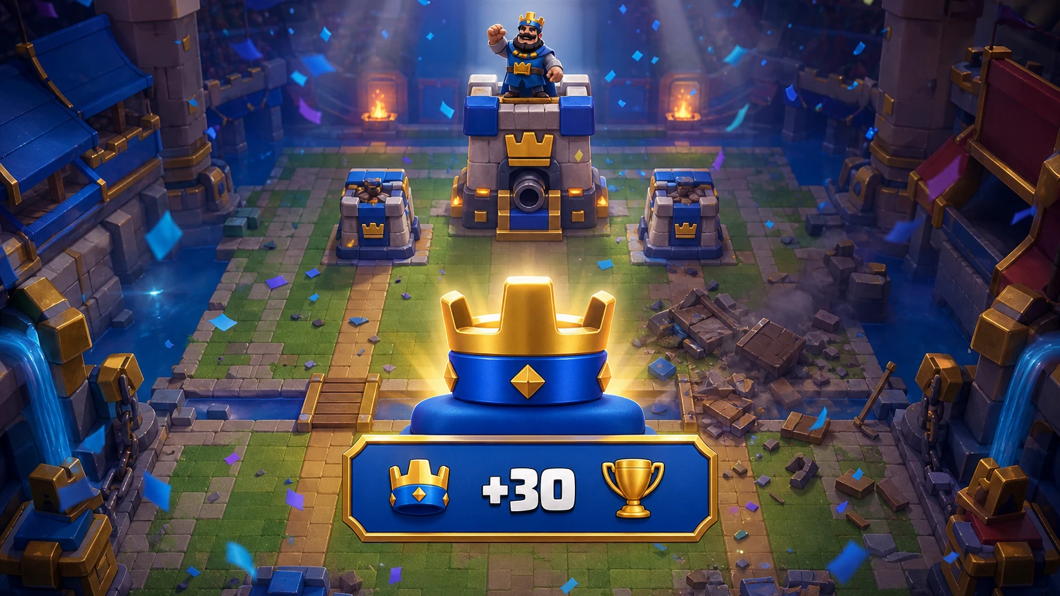 Clash Royale savaş sonu düşük kupa kazanımı