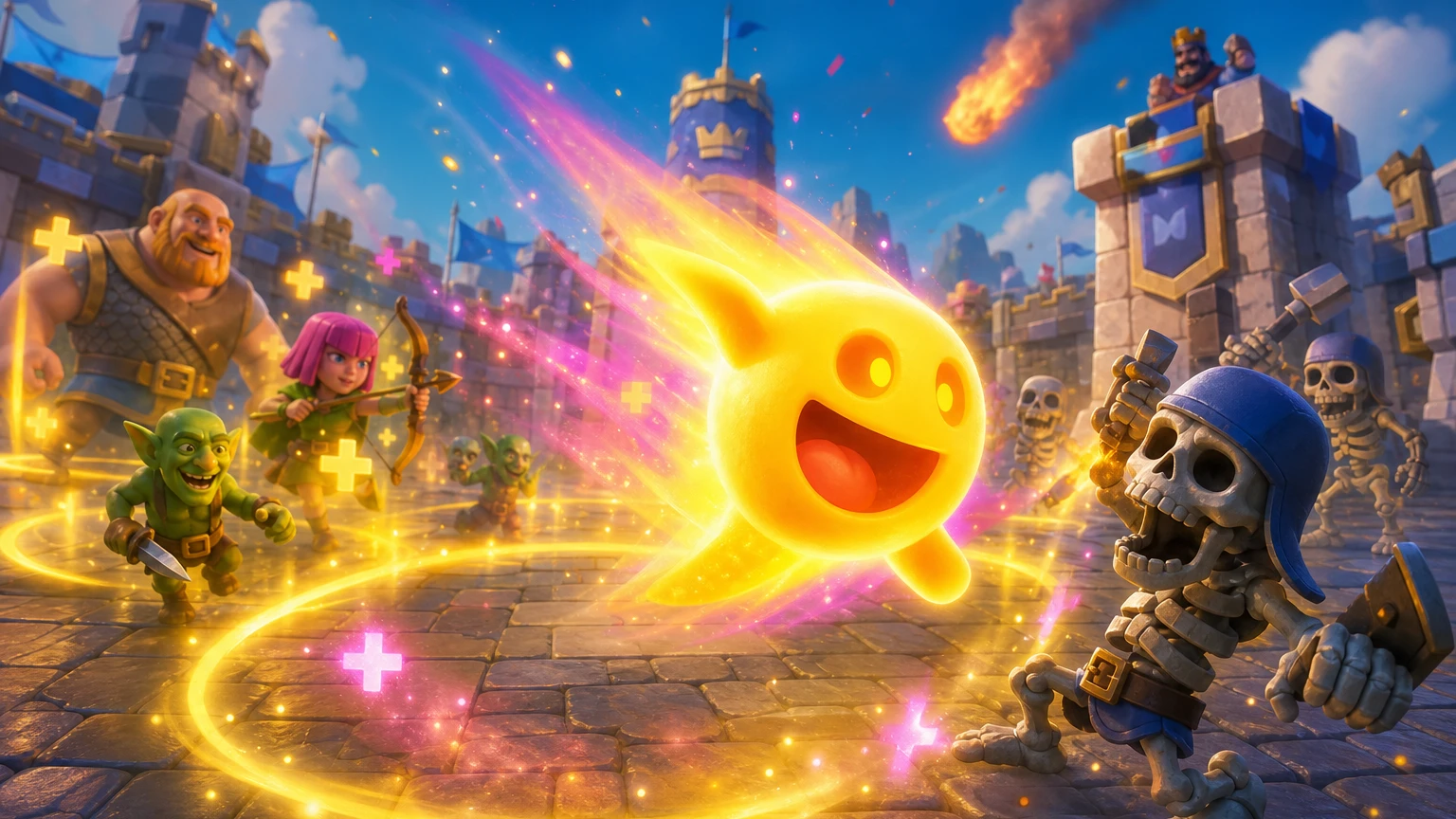 Clash Royale arenasında sıçrayan İyileştirici Ruh